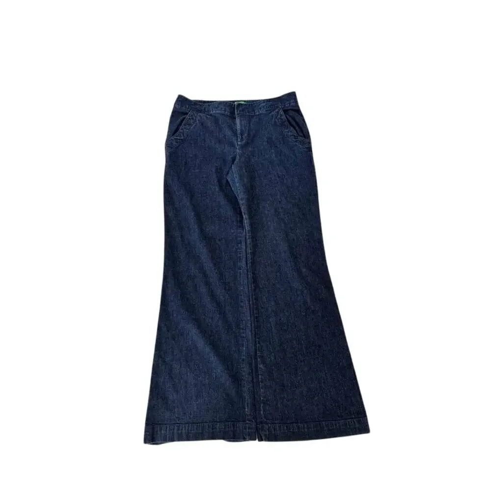 Lilly Pulitzer Palm Beach Jeans Size 10 - Dark Denim Pants-Missing top button